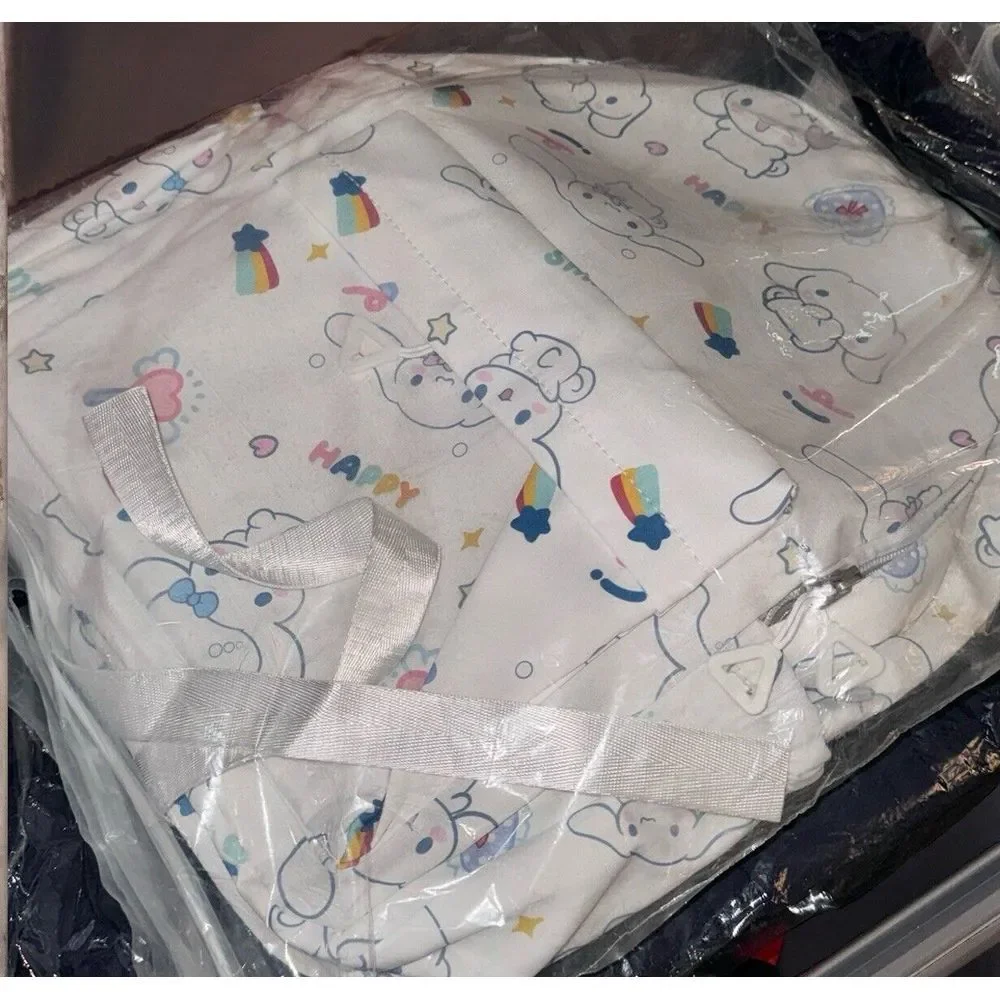 Colorful Cinnamoroll Cute‎ White Backpack Bag - New